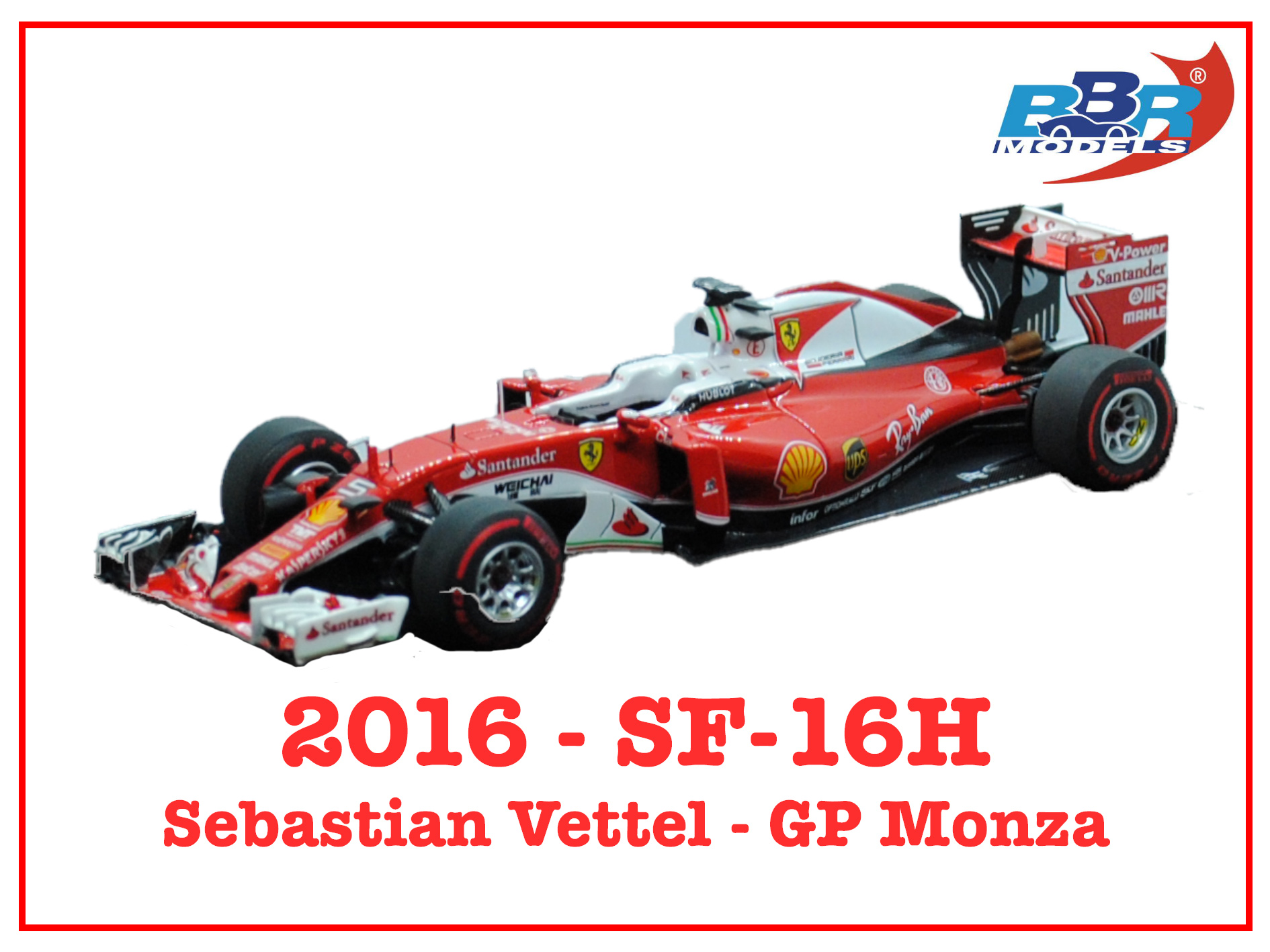 Immagine SF16-H Sebastian Vettel GP Monza